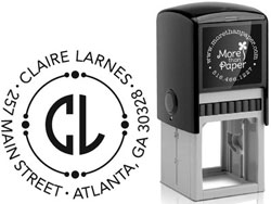 Dual Initial Custom Self-Inking Stamps by More Than Paper (4924)
