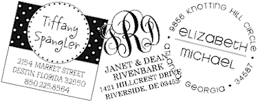 New Address Stamper Designs by Noteworthy