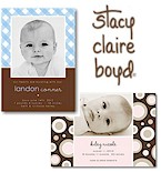 Photo Birth Announcements by Stacy Claire Boyd