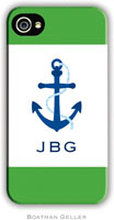 Boatman Geller Hard Phone Cases - Anchor Green Border (BACKORDERED)