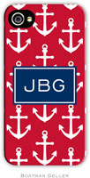 Boatman Geller Hard Phone Cases - Anchor Red & Navy (BACKORDERED)