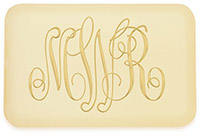 Classic Monogram Personalized Triple Milled French Soap by Embossed Graphics