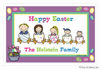 Pen At Hand Stick Figures - Laminated Placemats (Easter)