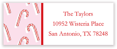 Holiday Address Labels by Kelly Hughes Designs (Candy Cane Arch)