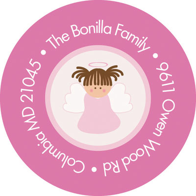 Spark & Spark Return Address Labels (Christian Little Angel Girl)