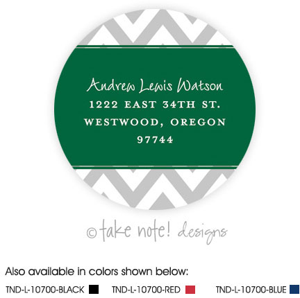 Take Note Designs - Address Labels (Chevron Solid Custom Band - Graduation)