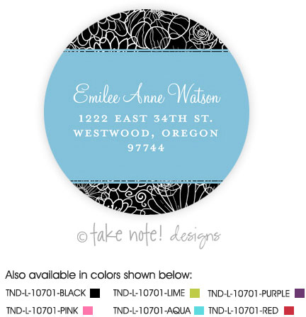 Take Note Designs - Address Labels (Modern Floral Custom Wrap - Graduation)