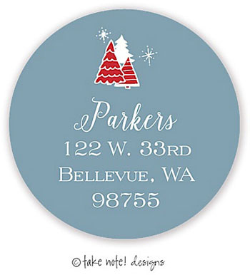 Take Note Designs - Address Labels (Most Wonderful Time Blue - Holiday)