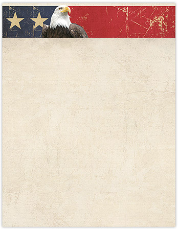 Imprintable 8 1/2" x 11" Blank Stock - American Eagle Letterhead by Great Papers