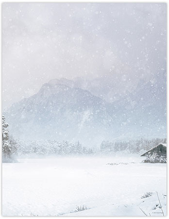 Imprintable 8 1/2" x 11" Blank Stock - Snowy Mountain Letterhead by Great Papers