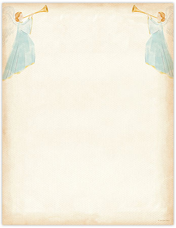 Imprintable 8 1/2" x 11" Blank Stock - Angels And Horns Letterhead by Great Papers