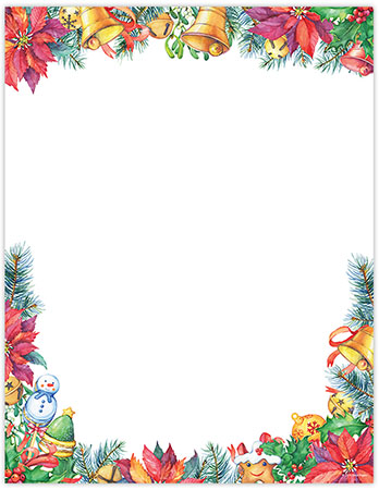 Imprintable 8 1/2" x 11" Blank Stock - Winter Holiday Magic Letterhead by Great Papers