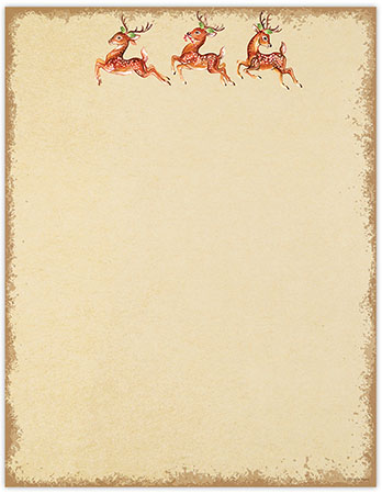 Imprintable 8 1/2" x 11" Blank Stock - Classic Reindeer Letterhead by Great Papers