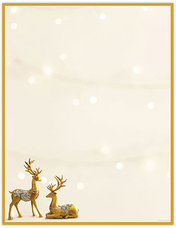 Imprintable 8 1/2" x 11" Blank Stock - Holiday Reindeer Letterhead by Great Papers