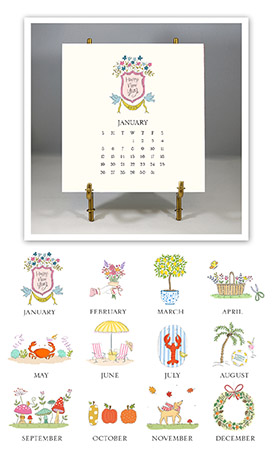 Stacy Claire Boyd - Hand-Sparkled 2025 Desk Calendar & Easel