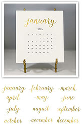 Stacy Claire Boyd - Solid Cream Foil Pressed Desk Calendar & Easel 2025