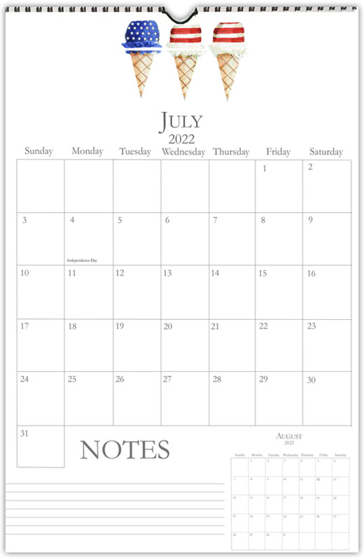 Stevie Streck Designs Hanging Wall Calendar (2022) More Than Paper