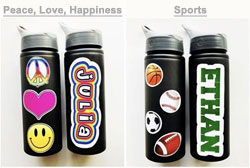 Personalized Water Bottles by Boatman Geller (Espadrille Preppy Preset):  More Than Paper