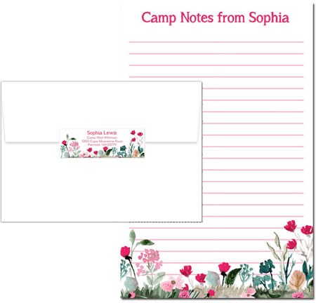 Camp Notepad & Label Sets by Piper Fish Designs (Camp Field Of Flowers)