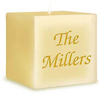 Family Personalized Candles by Embossed Graphics