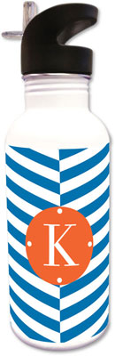 Modern Chevron Personalized Water Bottle, 20 oz. by Dabney Lee