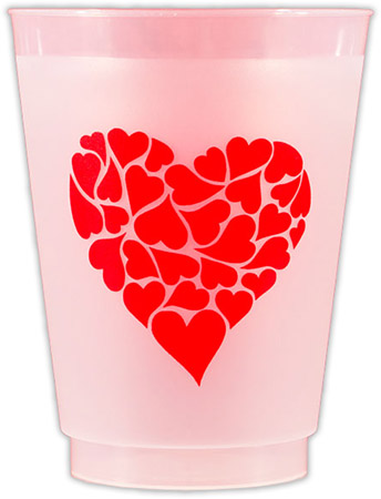 Valentine Hearts Shatterproof Cups — Sweet Tea Originals