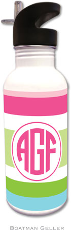 Personalized Water Bottles by Boatman Geller (Espadrille Preppy Preset):  More Than Paper