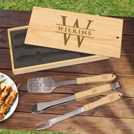 Custom Engraved Grilling BBQ Set with Case by Three Designing Women: More  Than Paper