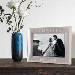 Custom Engraved Silver Photo Frames by Three Designing Women