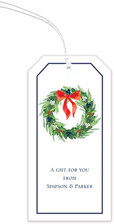 Hanging Gift Tags by Little Lamb Design (Painted Wreath)