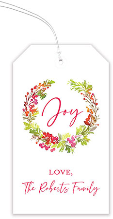 Hanging Gift Tags by PicMe Prints (Vibrant Wreath)