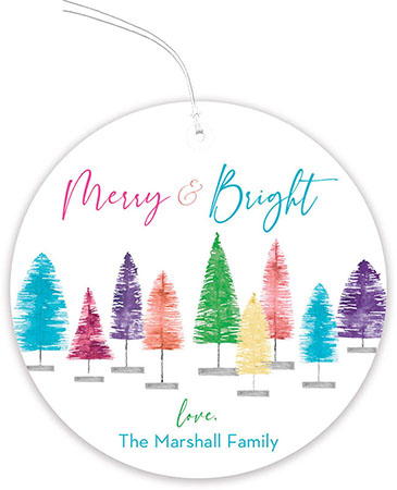 Hanging Gift Tags by PicMe Prints (Bottle Brush Trees)