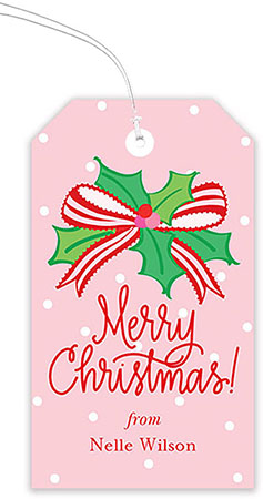 Hanging Gift Tags by PicMe Prints (Ribbon Holly)