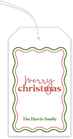 Hanging Gift Tags by PicMe Prints (Double Thin Wave Border)