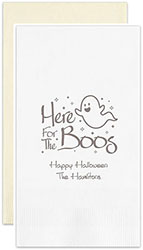 Here For The Boos Personalized Flat Printed Guest Towels by Embossed Graphics