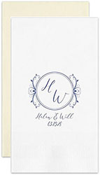 Paris Bloom Personalized Flat Printed Guest Towels by Embossed Graphics