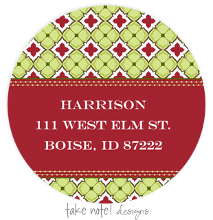 Take Note Designs - Address Labels (Christmas Paper - Holiday)