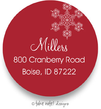 Take Note Designs - Address Labels (Snowflake Elegance - Holiday)