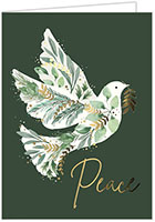 Holiday Greeting Cards by Carlson Craft - Greenery Peace with Foil ...