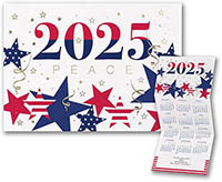 Calendar Holiday Greeting Cards by Carlson Craft - Stars and Stripes of Peace