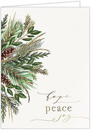 Holiday Greeting Cards by Carlson Craft - Peaceful Greens