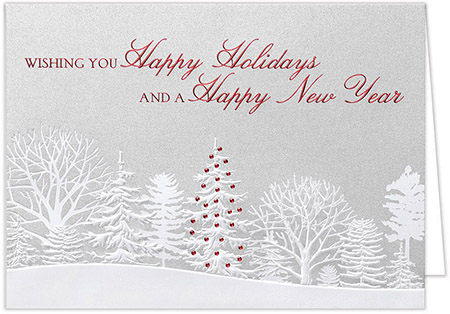 Holiday Greeting Cards by Carlson Craft - Fresh Holidays with Foil