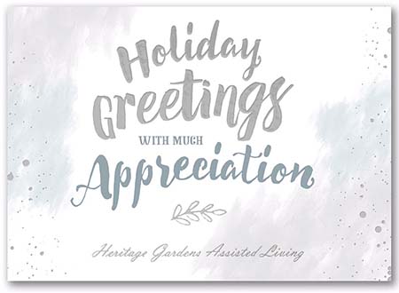 Holiday Greeting Cards by Carlson Craft - Appreciation Greetings with Foil