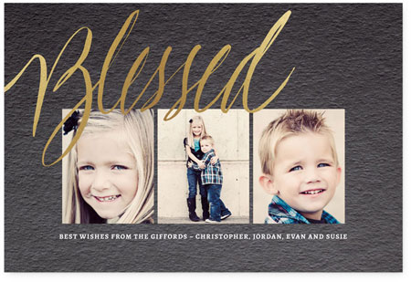 Digital Holiday Photo Cards by Checkerboard - Blessed