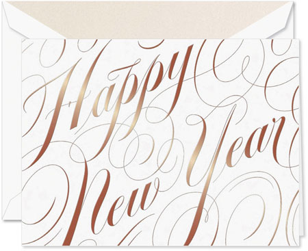 Holiday Greeting Cards by Crane & Co. - Foil Happy New Year Script