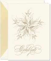 Holiday Greeting Cards by Crane & Co. - Engraved Elegant Snowflake