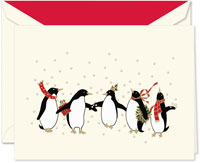 Holiday Greeting Cards by Crane & Co. - Festive Penguins