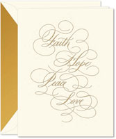 Holiday Greeting Cards by Crane & Co. - Faith Hope Peace Love