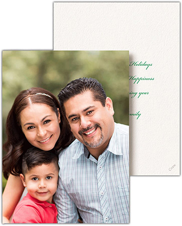 Holiday Digital Photo Cards by Crane & Co. - Full Bleed Flat