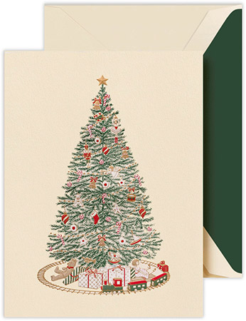 Holiday Greeting Cards by Crane & Co. - Christmas Morning Tree